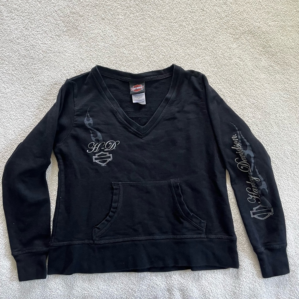 Harley-Davidson Black V-Neck Tee